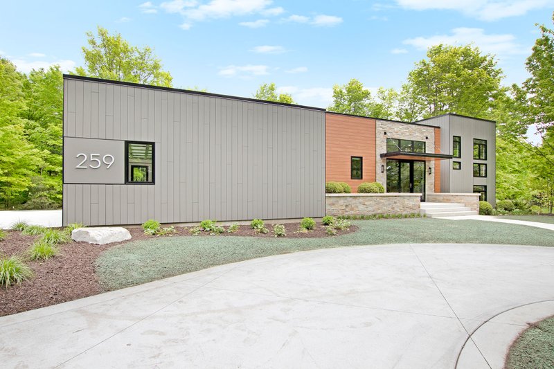 House Design - Exterior - Front Elevation 5 for Contemporary House Plan #928-343 - 3 bed, 2.5 bath