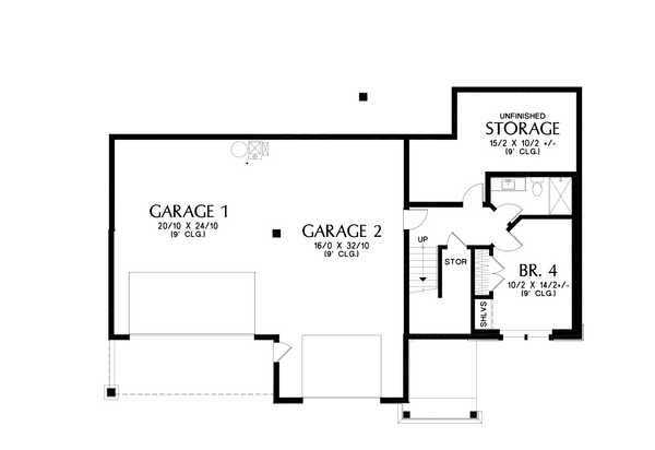 Traditional Floor Plan - Lower Floor Plan #48-1052