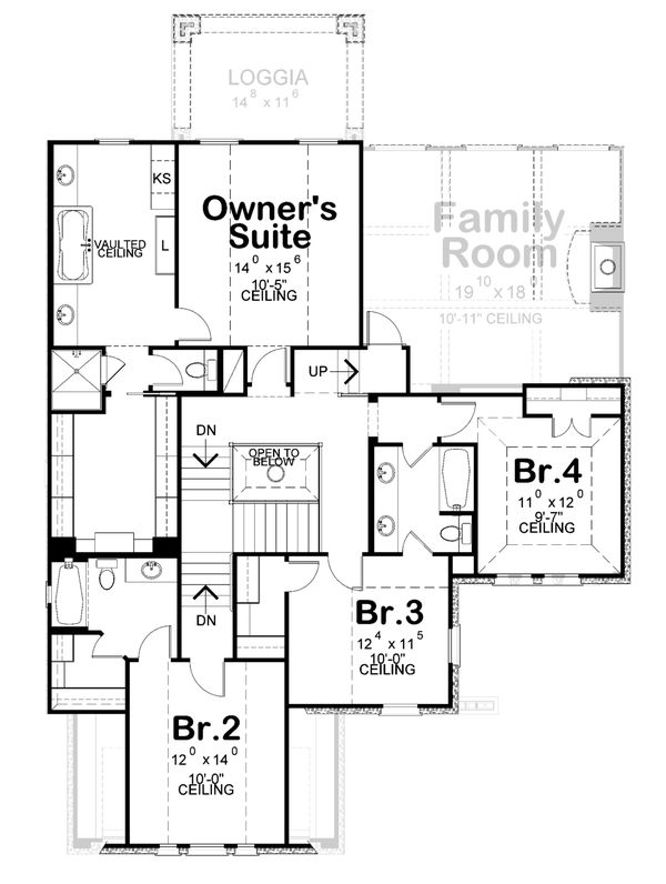 Dream House Plan - European Floor Plan - Upper Floor Plan #20-2448