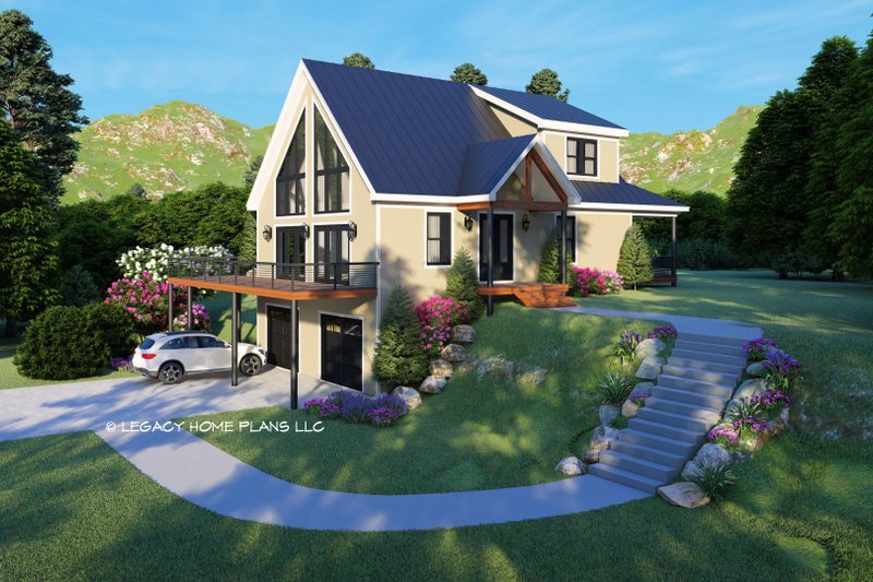 House Plan Design - Exterior - Front Elevation 3 for Country House Plan #932-693 - 3 bed, 3.5 bath