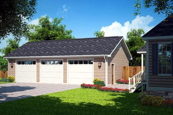Exterior - Front Elevation for Traditional House Plan #312-873, 0 bath