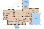 European Style House Plan - 4 Beds 4.5 Baths 4823 Sq/Ft Plan #923-312 