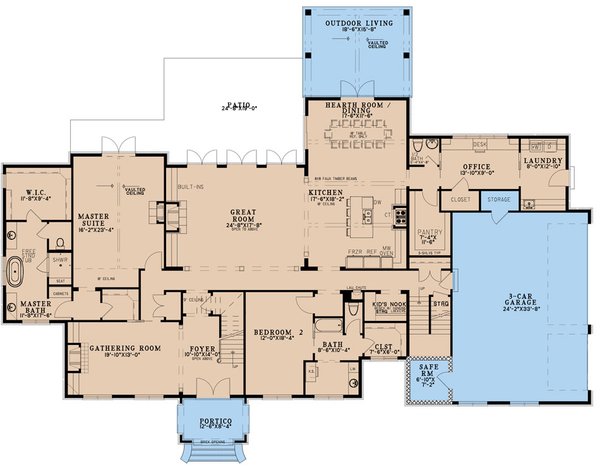 European Floor Plan - Main Floor Plan #923-312