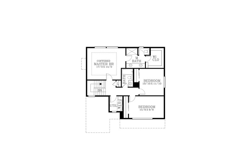 Architectural House Design - Floor Plan - Upper Floor for Prairie House Plan #53-733 - 4 bed, 2.5 bath