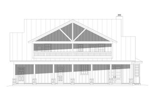 Exterior - Rear Elevation for Southern House Plan #932-861 - 3 bed, 3.5 bath