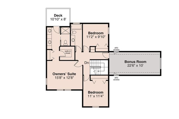 Home Plan - Traditional Floor Plan - Upper Floor Plan #124-180