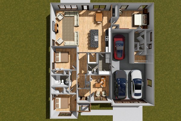 House Blueprint - Cottage Floor Plan - Main Floor Plan #513-2378