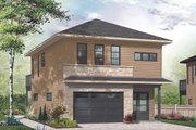 Modern Style House Plan - 1 Beds 1.5 Baths 1028 Sq/Ft Plan #23-2710 