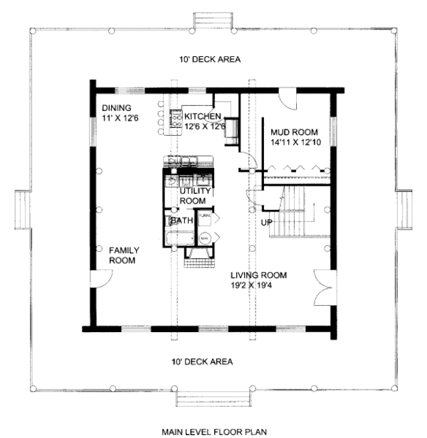 Log Floor Plan - Main Floor Plan #117-603