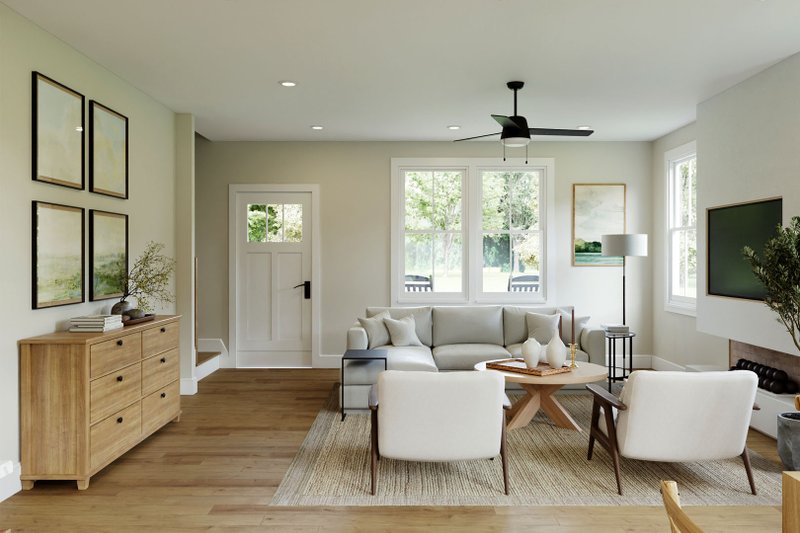 Home Plan - Interior - Family Room 1 for Farmhouse House Plan #461-111 - 3 bed, 2.5 bath