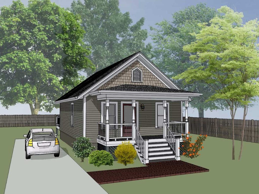 Cottage Style House Plan - 2 Beds 1 Baths 704 Sq/Ft Plan #79-102 -  HomePlans.com