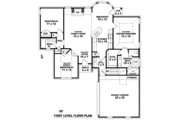 European Style House Plan - 2 Beds 2 Baths 1513 Sq/Ft Plan #81-1415 