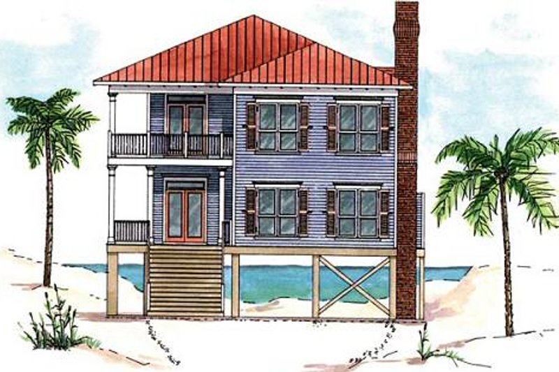 House Plan Design - Beach Exterior - Front Elevation Plan #37-129