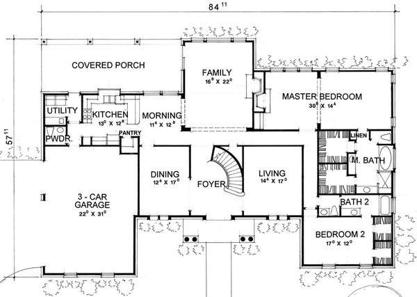 House Blueprint - Classical Floor Plan - Main Floor Plan #472-1