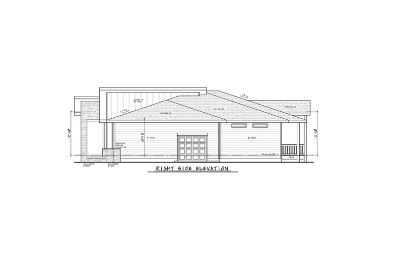House Blueprint - Exterior - Other Elevation 1 for Contemporary House Plan #20-2614 - 3 bed, 2.5 bath