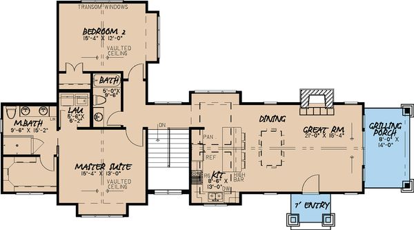 Craftsman Floor Plan - Main Floor Plan #923-23
