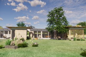 Exterior - Outdoor Living for Modern House Plan #897-2 - 1 bed, 1 bath