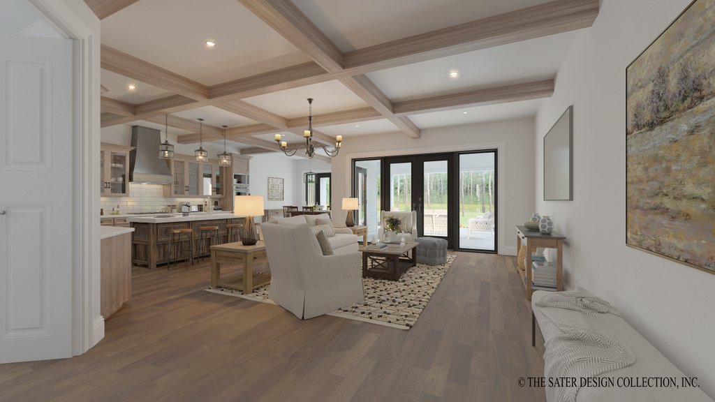 Interior - Family Room for Farmhouse House Plan #930-554 - 3 bed, 3.5 bath