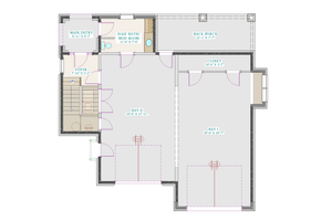 Floor Plan - Main Floor for Contemporary House Plan #1118-1 - 1 bed, 1.5 bath