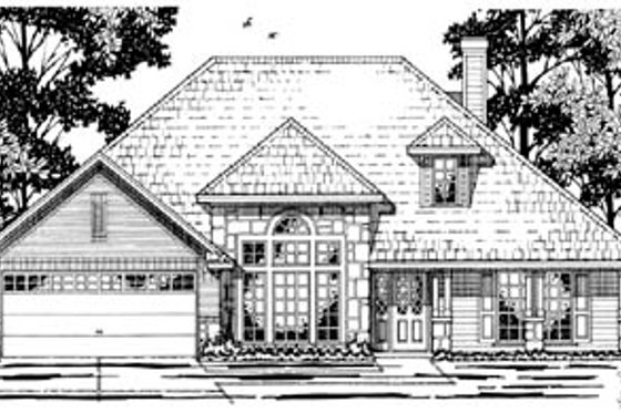 Exterior - Front Elevation for Traditional House Plan #42-249 - 3 bed, 2 bath
