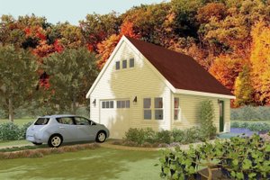 Cottage Exterior - Front Elevation Plan #917-7