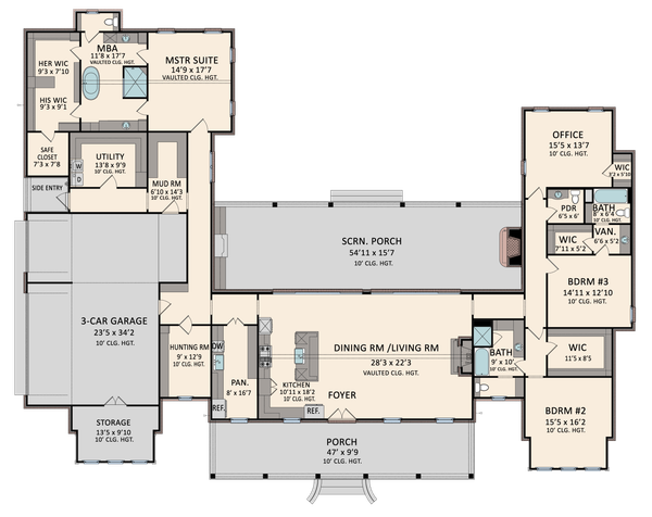 Farmhouse Floor Plan - Main Floor Plan #1081-33