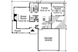 Floor Plan - Main Floor for Country House Plan #334-101 - 3 bed, 2.5 bath