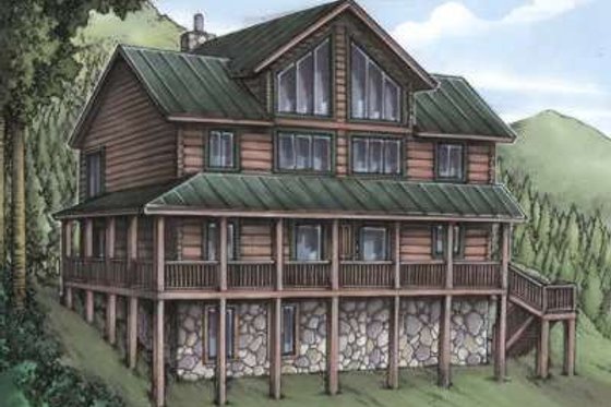 Exterior - Front Elevation House Plan #115-163 - 5 bed, 4.5 bath