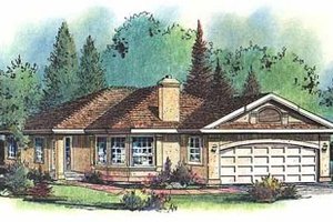 Ranch Exterior - Front Elevation Plan #18-113
