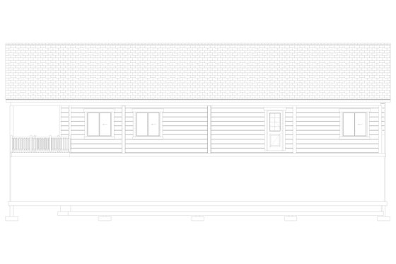 Exterior - Front Elevation 2 for Cabin House Plan #1060-355 - 2 bed, 2 bath