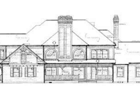 Exterior - Rear Elevation for Victorian House Plan #72-196 - 5 bed, 6 bath
