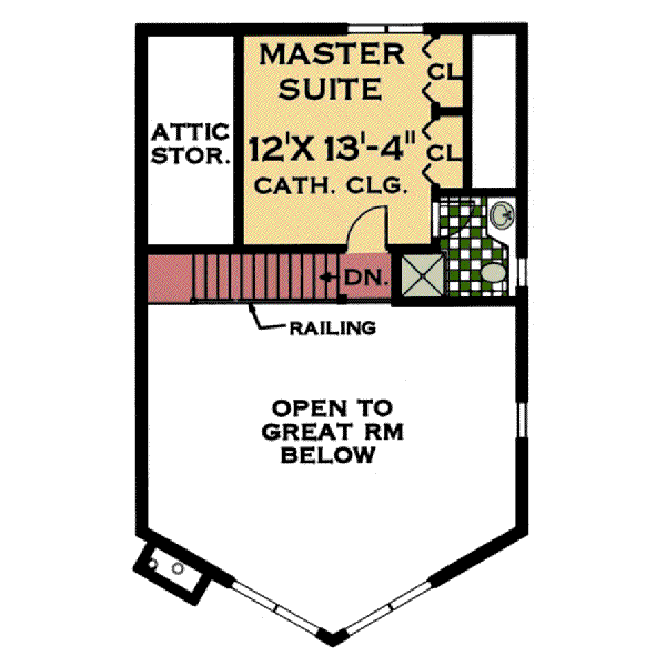 Dream House Plan - Cabin Floor Plan - Upper Floor Plan #3-107
