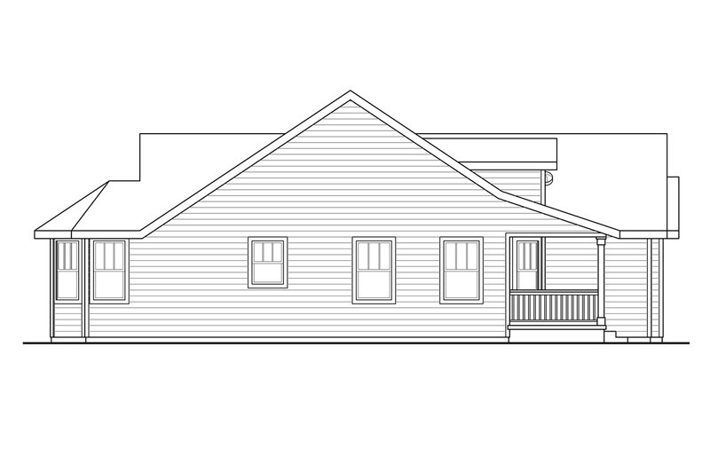 Home Plan - Exterior - Other Elevation 3 for Country House Plan #124-931 - 3 bed, 2 bath