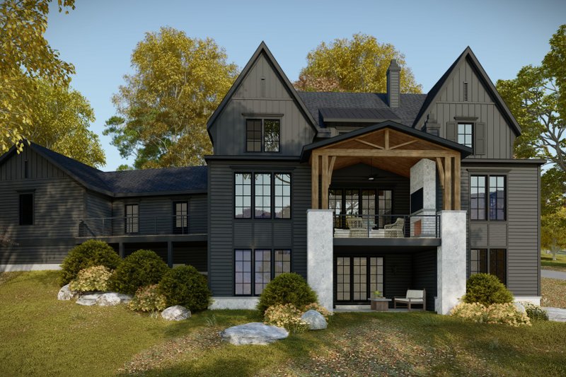 Dream House Plan - Exterior - Rear Elevation 1 for Traditional House Plan #461-109 - 4 bed, 4.5 bath