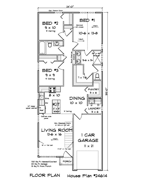 House Blueprint - Modern Floor Plan - Main Floor Plan #513-2407