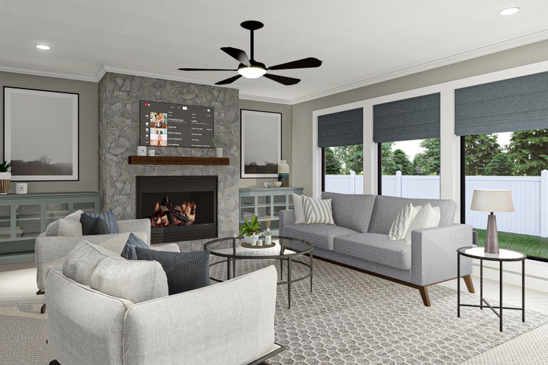 Architectural House Design - Interior - Family Room for Traditional House Plan #455-221 - 3 bed, 2 bath