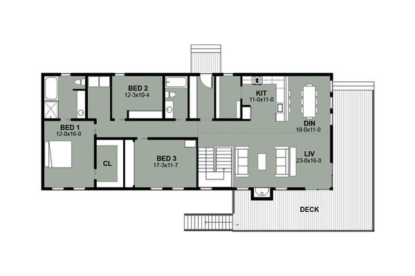 House Blueprint - Barndominium Floor Plan - Main Floor Plan #497-1