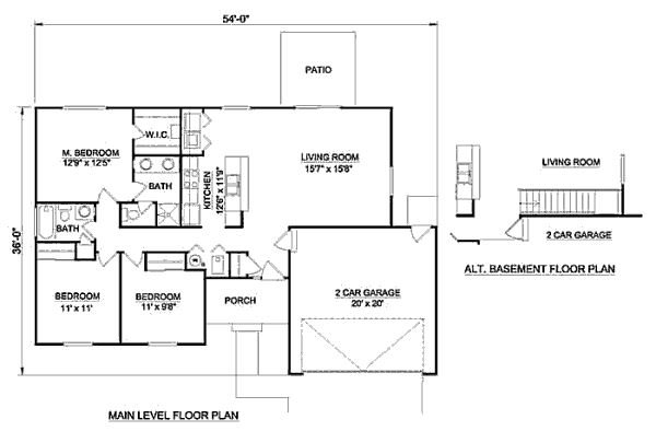 Ranch Floor Plan - Main Floor Plan #116-239