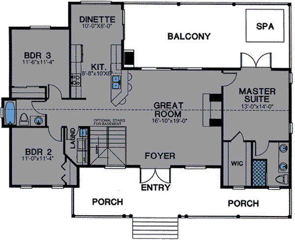 Log Floor Plan - Main Floor Plan #115-153