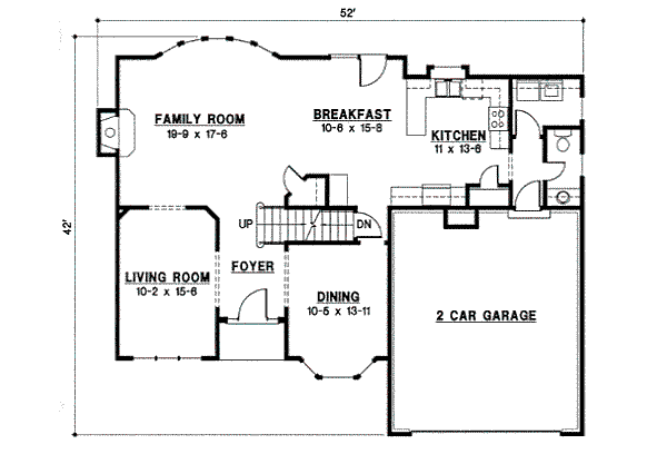 Traditional Floor Plan - Main Floor Plan #67-789