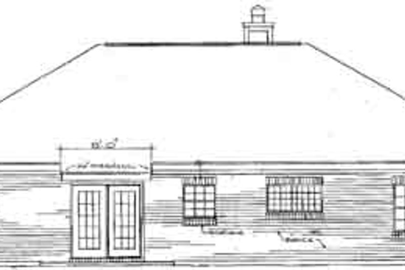 Dream House Plan - Exterior - Rear Elevation for Mediterranean House Plan #14-130 - 3 bed, 2 bath