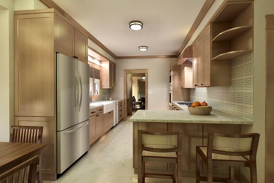 Interior - Kitchen 3 for Craftsman House Plan #489-13 - 3 bed, 2 bath