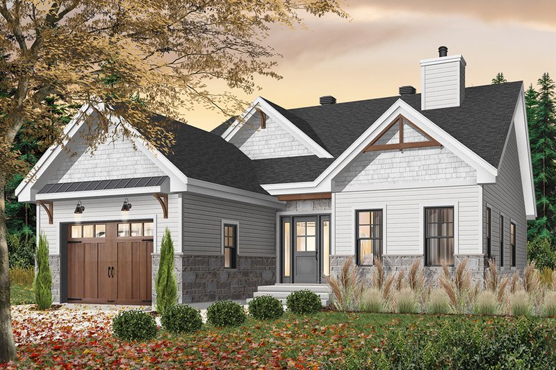 Dream House Plan - Exterior - Front Elevation 3 for Craftsman House Plan #23-2692 - 2 bed, 2 bath