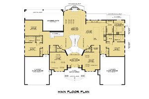 Floor Plan - Main Floor for Mediterranean House Plan #1066-124 - 10 bed, 9.5 bath