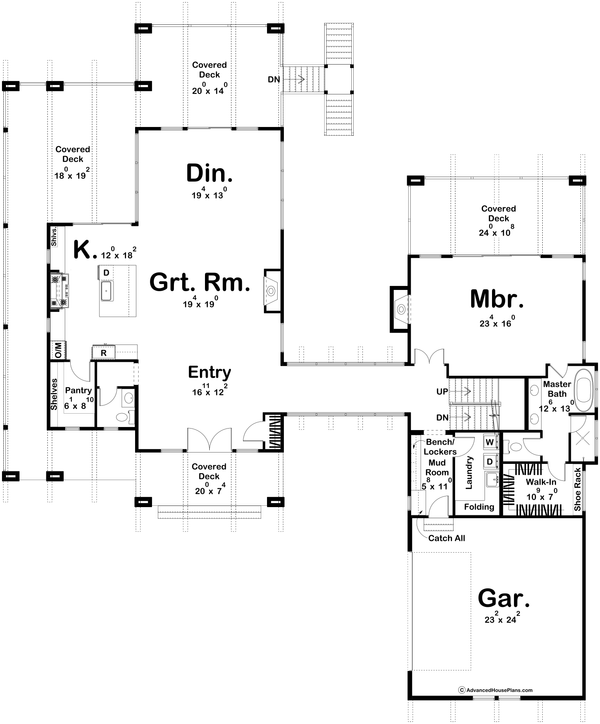 Dream House Plan - Modern Floor Plan - Main Floor Plan #455-617