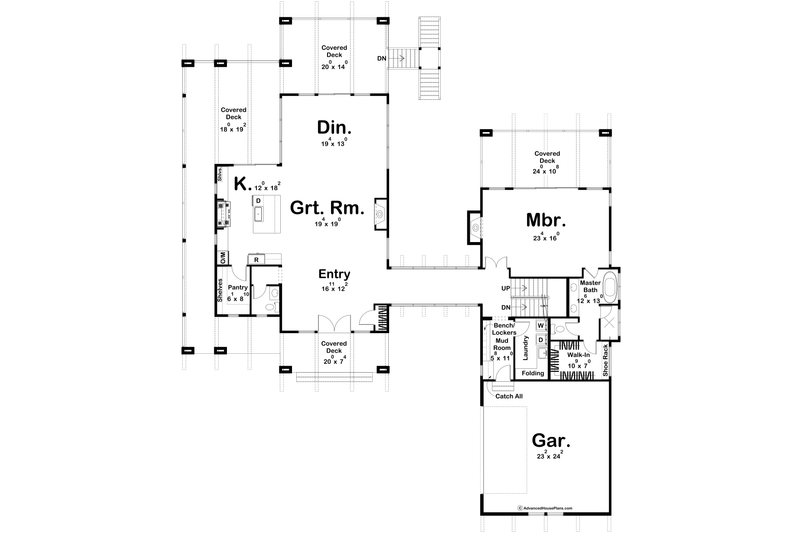 Dream House Plan - Floor Plan - Main Floor for Modern House Plan #455-617 - 4 bed, 3.5 bath