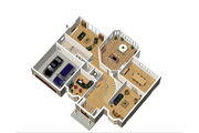 European Style House Plan - 5 Beds 2 Baths 4520 Sq/Ft Plan #25-4715 