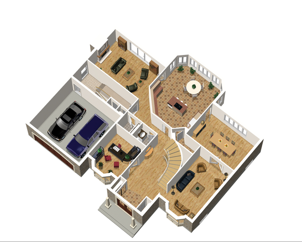 European Floor Plan - Main Floor Plan #25-4715