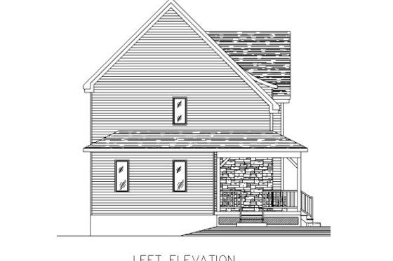 Exterior - Other Elevation 1 for Farmhouse House Plan #138-346 - 3 bed, 1.5 bath