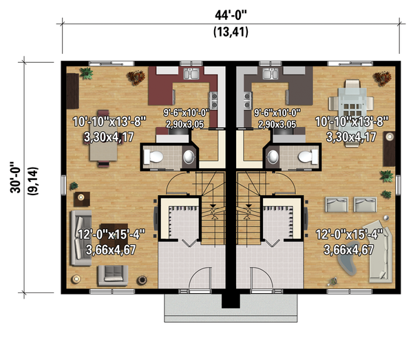 Contemporary Floor Plan - Main Floor Plan #25-4520